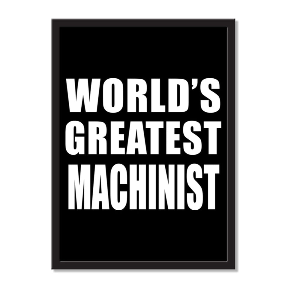 World's Greatest Machinist - Portrait Frame Photo Tile