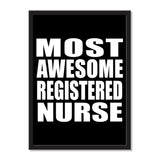 Most Awesome Registered Nurse - Portrait Frame Photo Tile