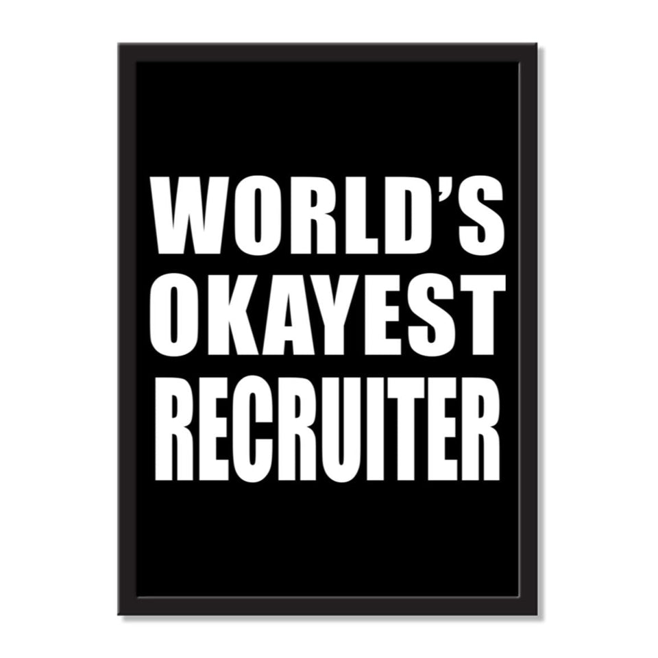 World's Okayest Recruiter - Portrait Frame Photo Tile