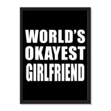 World's Okayest Girlfriend - Portrait Frame Photo Tile