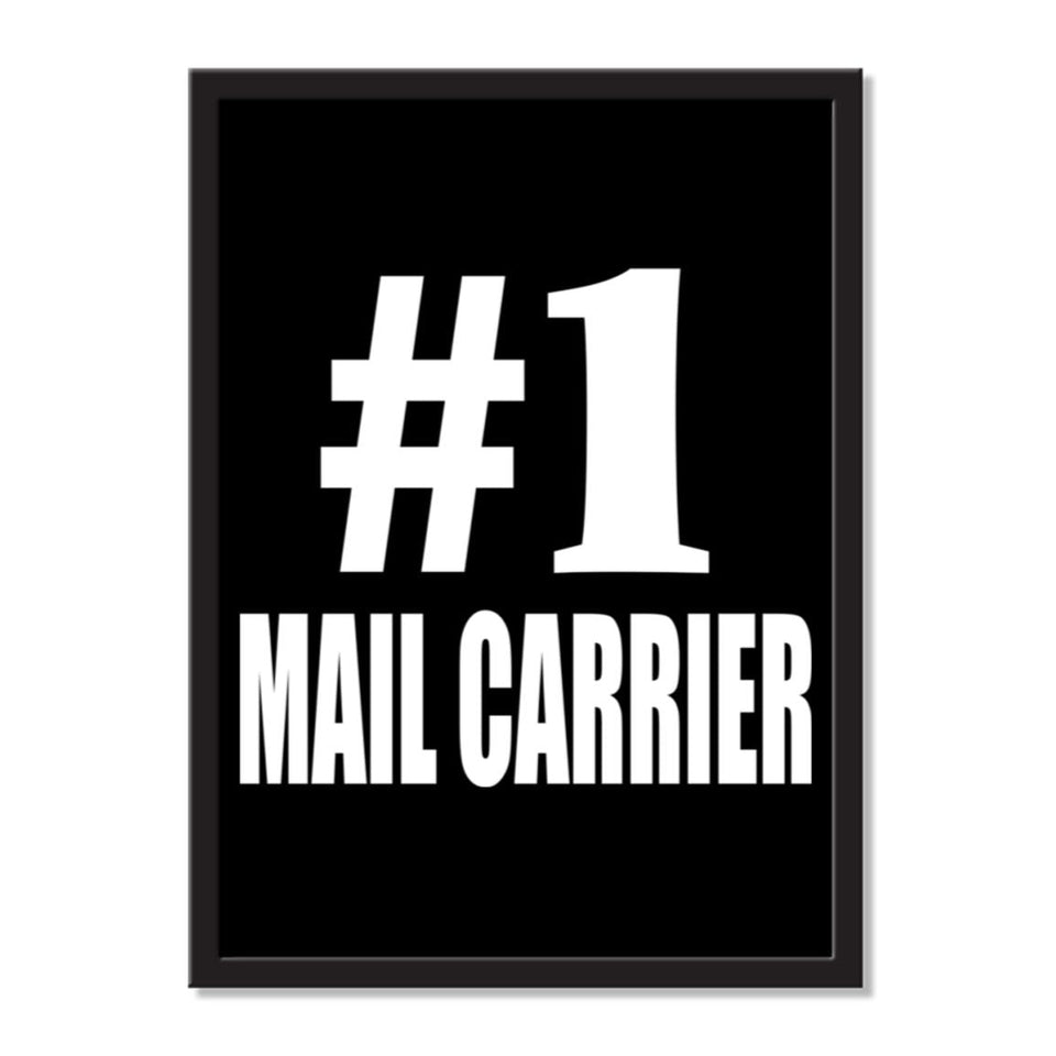 Number One #1 Mail Carrier - Portrait Frame Photo Tile