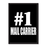 Number One #1 Mail Carrier - Portrait Frame Photo Tile