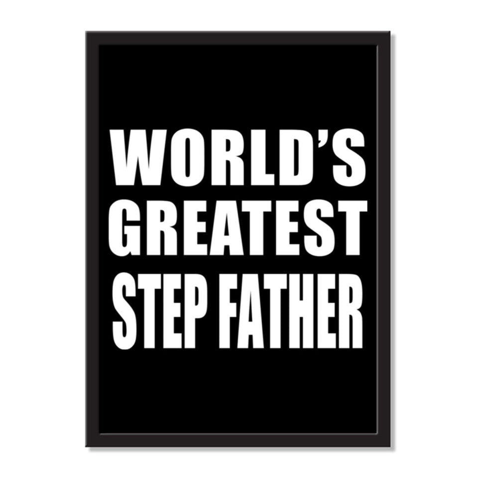 World's Greatest Step Father - Portrait Frame Photo Tile