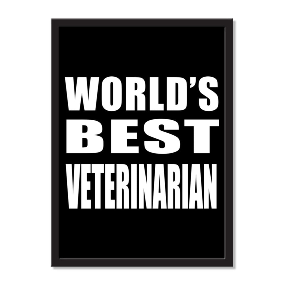 World's Best Veterinarian - Portrait Frame Photo Tile