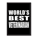 World's Best Veterinarian - Portrait Frame Photo Tile