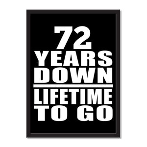 72 Years Down Lifetime To Go - Portrait Frame Photo Tile