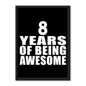8 Years Of Being Awesome - Portrait Frame Photo Tile