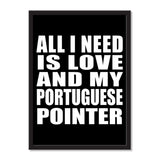 All I Need Is Love And My Portuguese Pointer - Portrait Frame Photo Tile