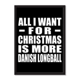 All I Want For Christmas Is More Danish Longball - Portrait Frame Photo Tile