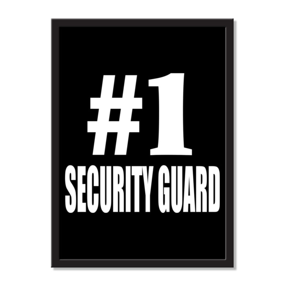 Number One #1 Security Guard - Portrait Frame Photo Tile