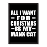 All I Want For Christmas Is My Manx Cat - Portrait Frame Photo Tile