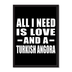 All I Need Is Love And A Turkish Angora - Portrait Frame Photo Tile