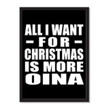 All I Want For Christmas Is More Oina - Portrait Frame Photo Tile