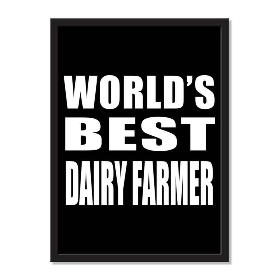 World's Best Dairy Farmer - Portrait Frame Photo Tile