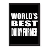World's Best Dairy Farmer - Portrait Frame Photo Tile