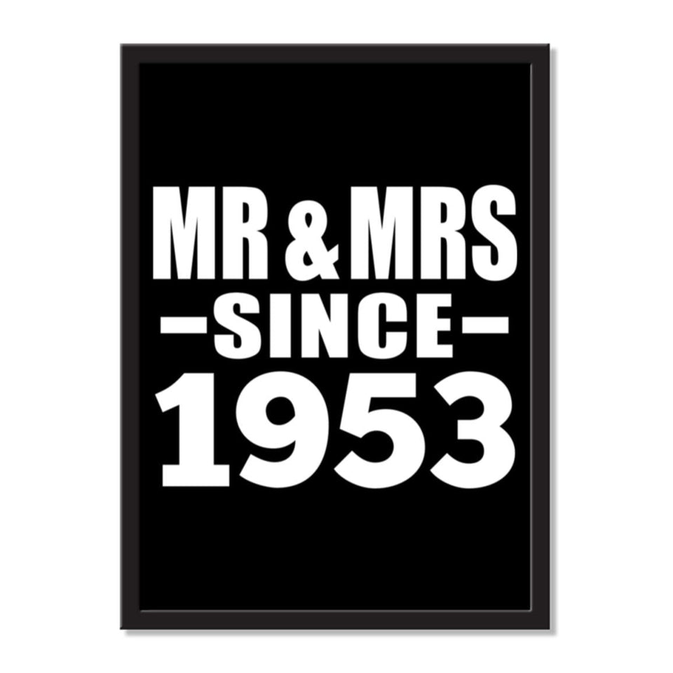 Mr & Mrs Since 1953 - Portrait Frame Photo Tile
