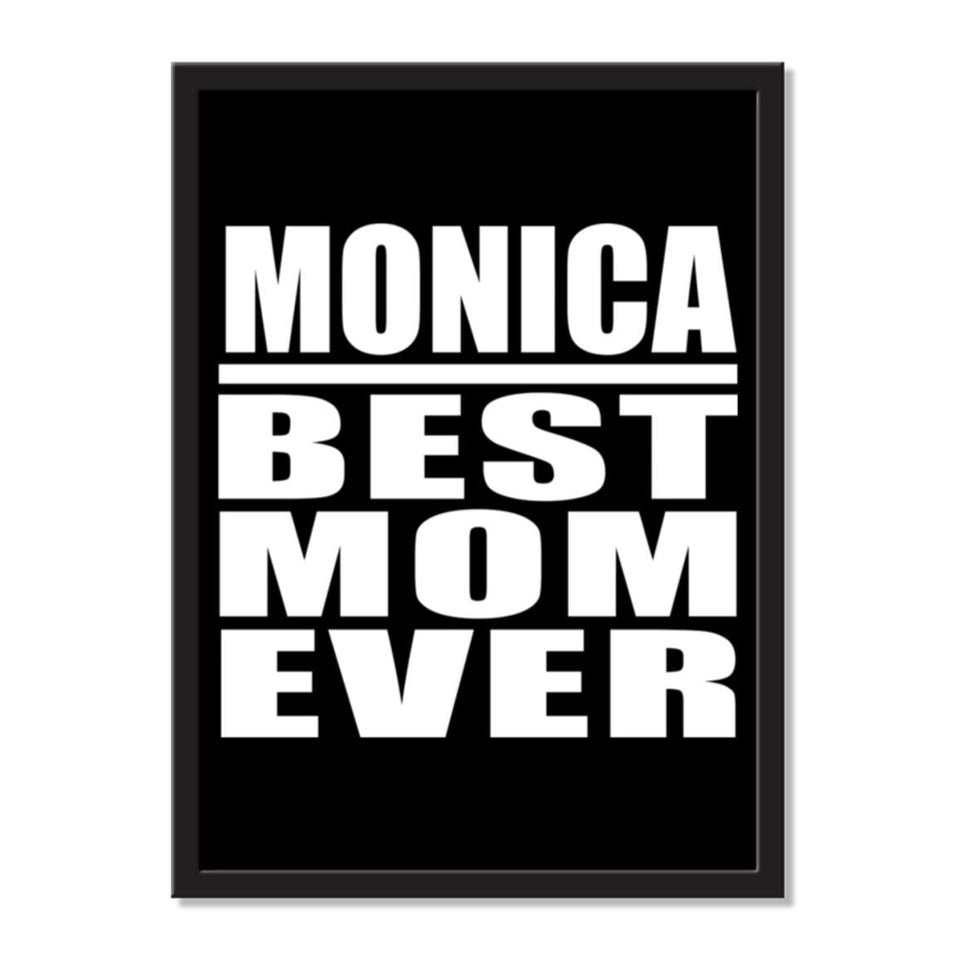 Monica Best Mom Ever - Portrait Frame Photo Tile