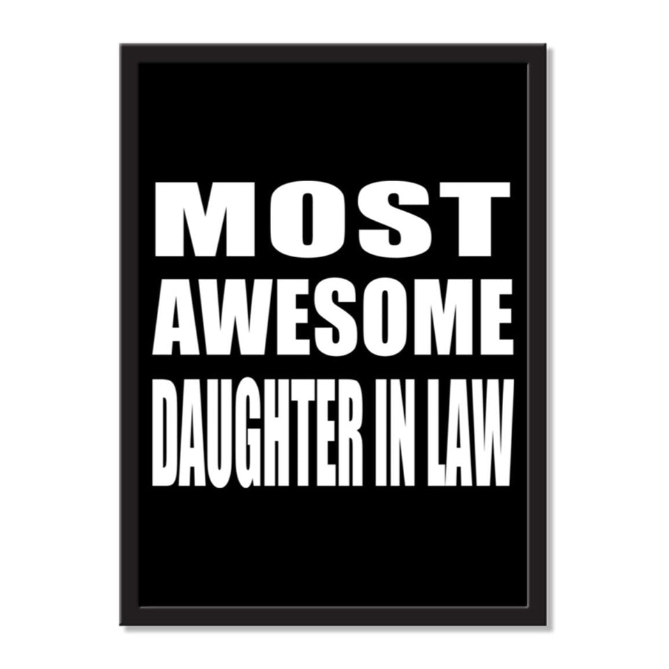 Most Awesome Daughter In Law - Portrait Frame Photo Tile