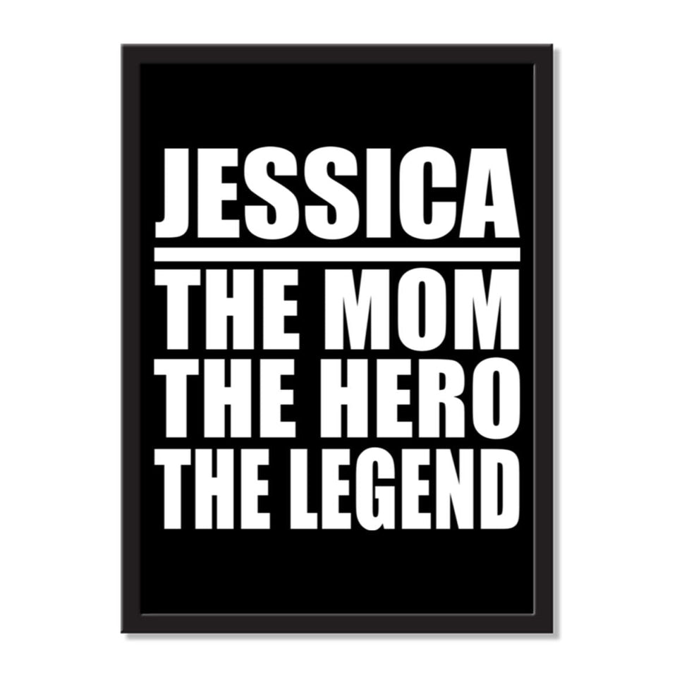 Jessica The Mom The Hero The Legend - Portrait Frame Photo Tile