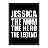 Jessica The Mom The Hero The Legend - Portrait Frame Photo Tile