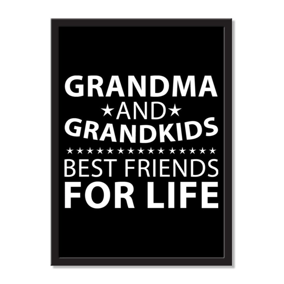 Grandma and Grandkids, Best Friends For Life - Portrait Frame Photo Tile