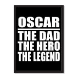 Oscar The Dad The Hero The Legend - Portrait Frame Photo Tile