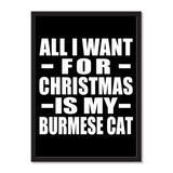All I Want For Christmas Is My Burmese Cat - Portrait Frame Photo Tile