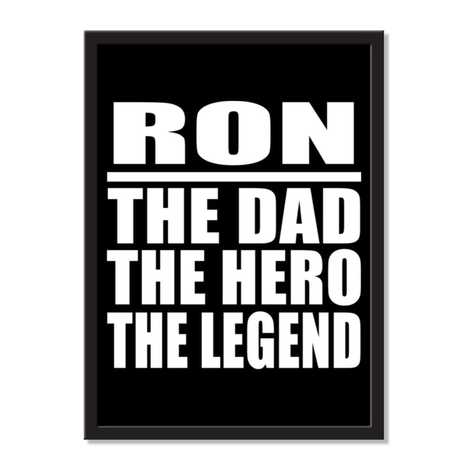 Ron The Dad The Hero The Legend - Portrait Frame Photo Tile