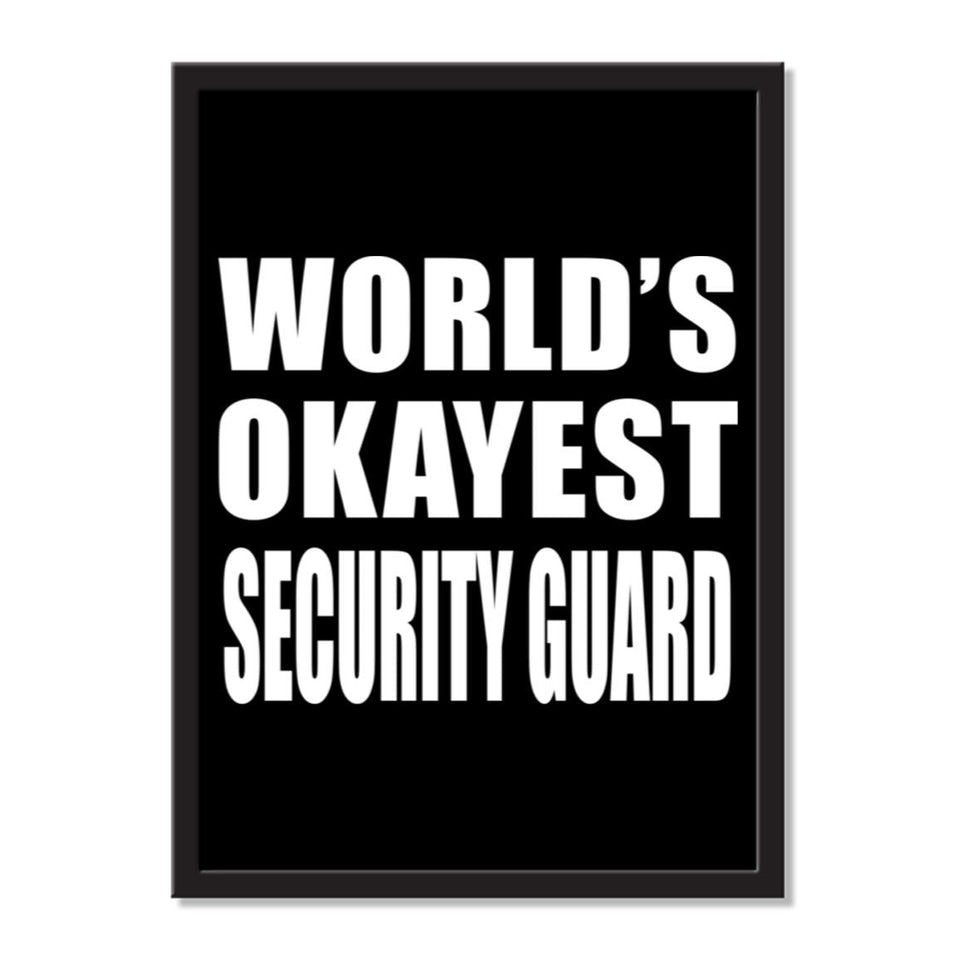 World's Okayest Security Guard - Portrait Frame Photo Tile