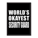 World's Okayest Security Guard - Portrait Frame Photo Tile