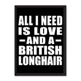 All I Need Is Love And A British Longhair - Portrait Frame Photo Tile