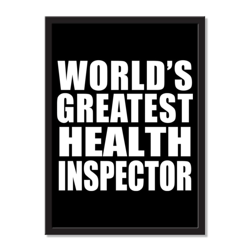 World's Greatest Health Inspector - Portrait Frame Photo Tile