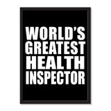 World's Greatest Health Inspector - Portrait Frame Photo Tile
