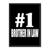 Number One #1 Brother In Law - Portrait Frame Photo Tile