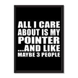 All I Care About Is My Pointer And Like Maybe 3 People - Portrait Frame Photo Tile