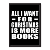 All I Want For Christmas Is More Books - Portrait Frame Photo Tile