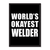 World's Okayest Welder - Portrait Frame Photo Tile