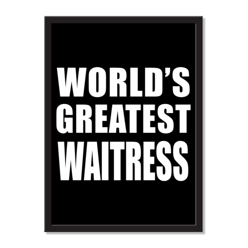 World's Greatest Waitress - Portrait Frame Photo Tile