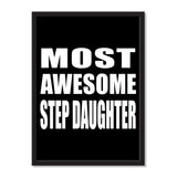 Most Awesome Step Daughter - Portrait Frame Photo Tile
