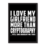 I Love My Girlfriend More Than Cryptography ...She Bought Me This - Portrait Frame Photo Tile