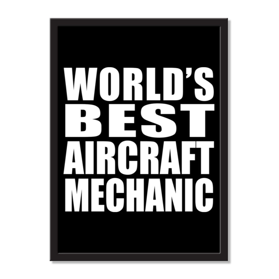 World's Best Aircraft Mechanic - Portrait Frame Photo Tile