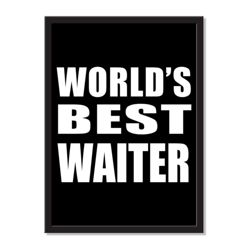 World's Best Waiter - Portrait Frame Photo Tile