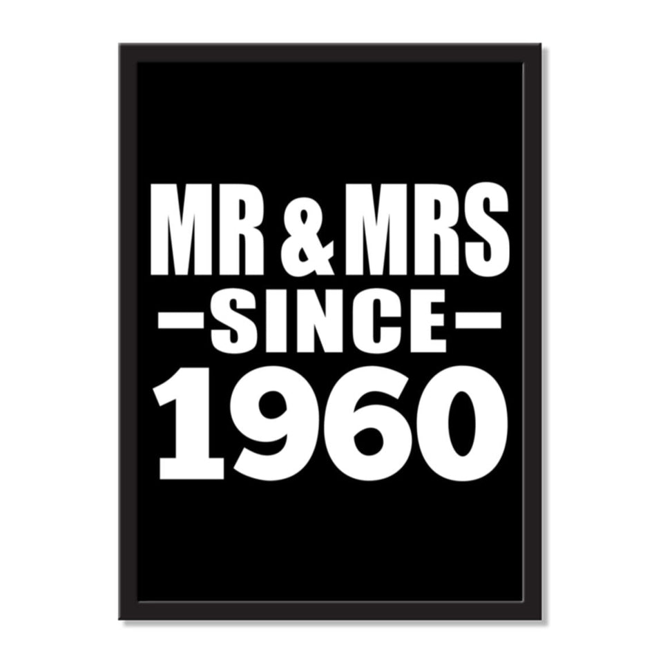 Mr & Mrs Since 1960 - Portrait Frame Photo Tile
