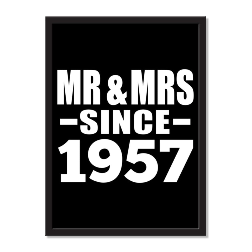 Mr & Mrs Since 1957 - Portrait Frame Photo Tile