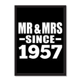 Mr & Mrs Since 1957 - Portrait Frame Photo Tile