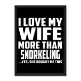 I Love My Wife More Than Snorkeling ...Yes, She Bought Me This - Portrait Frame Photo Tile