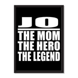 Jo The Mom The Hero The Legend - Portrait Frame Photo Tile