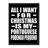 All I Want For Christmas Is My Portuguese Podengo Pequeno - Portrait Frame Photo Tile