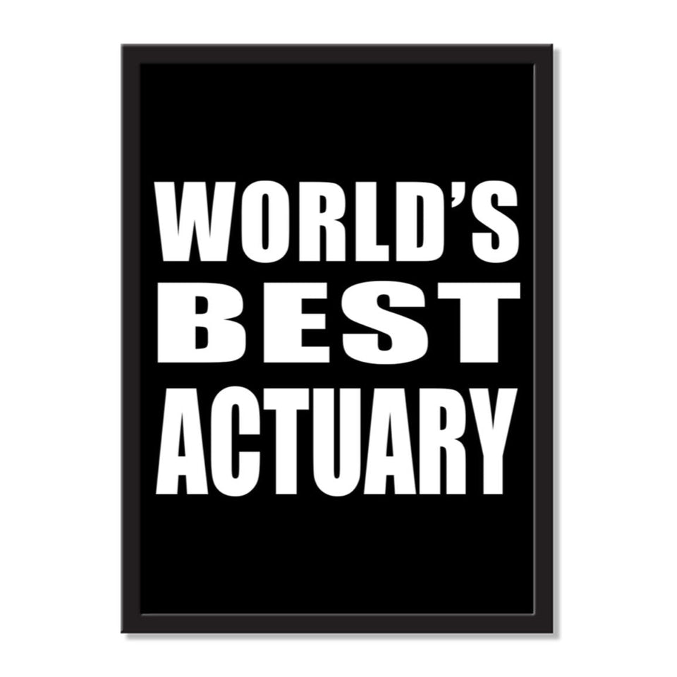 World's Best Actuary - Portrait Frame Photo Tile
