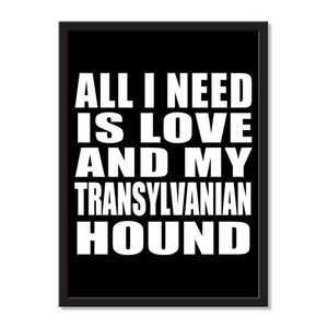 All I Need Is Love And My Transylvanian Hound - Portrait Frame Photo Tile